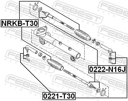 FEBEST 0222-N16J Inner Tie Rod