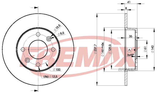 FREMAX féktárcsa BD-6947