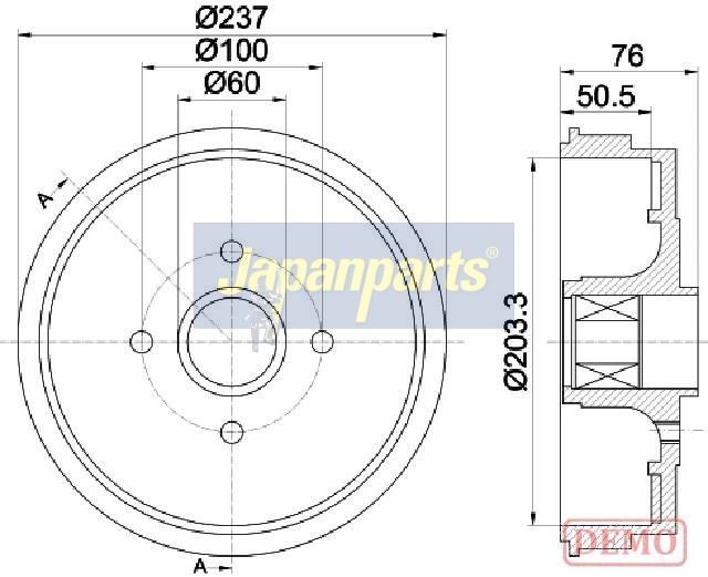 спирачен барабан JAPANPARTS
