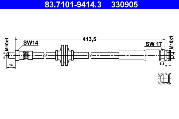 Furtun frana 83.7101-9414.3 ATE