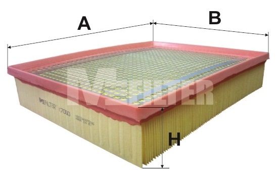 Повітряний фільтр, Mfilter K7050