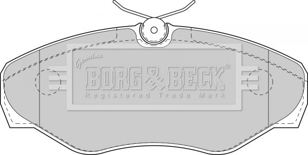 Комплект гальмівних накладок, дискове гальмо, Borg & Beck BBP1812