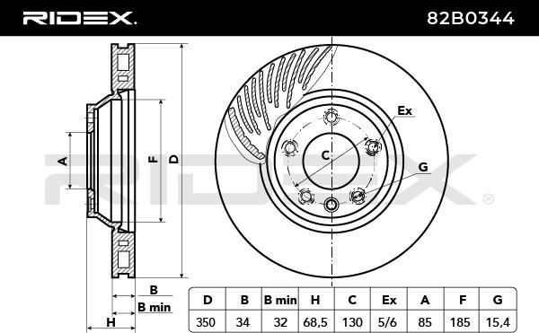 спирачен диск RIDEX