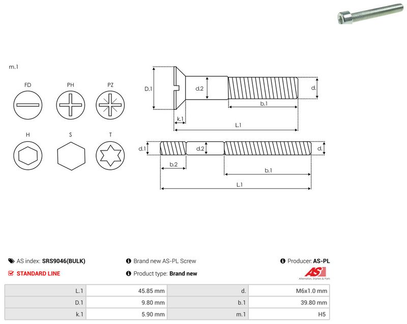 AS-PL SRS9046(BULK) Repair Set, alternator