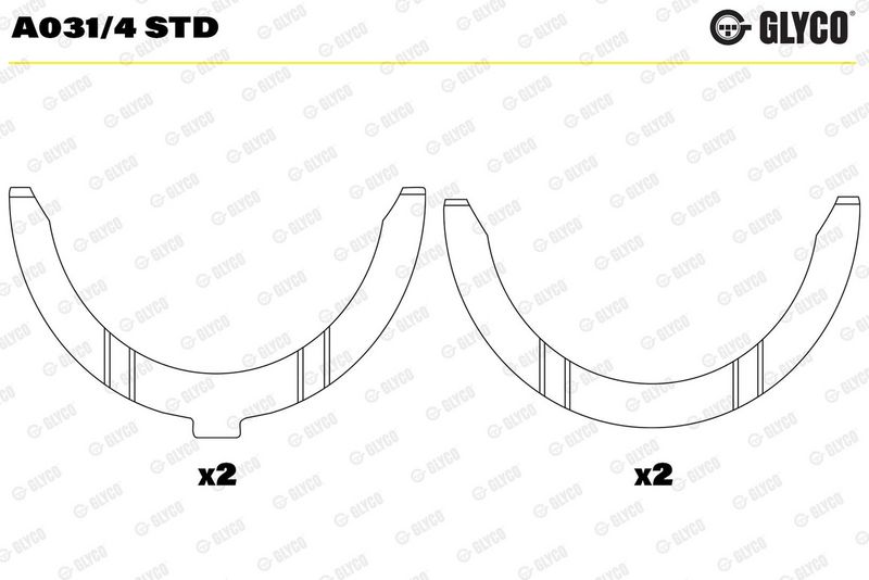 Rondelle+d'écartement+vilebrequin GLYCO A031/4 STD