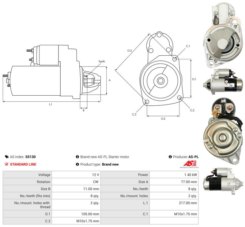 Starter, AS-PL S5130