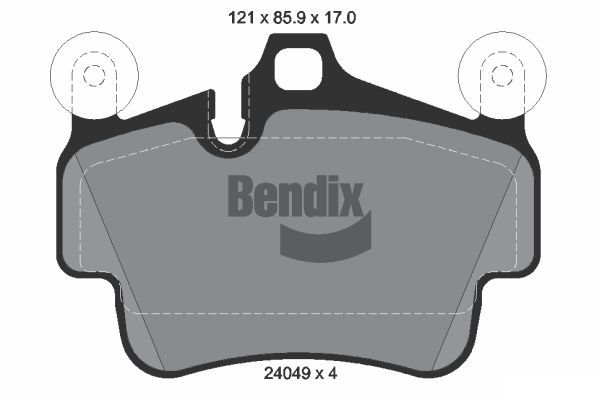 BENDIX Braking fékbetétkészlet, tárcsafék BPD1600