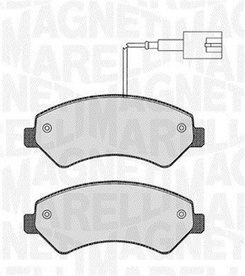 Комплект гальмівних накладок, дискове гальмо, Magneti Marelli 363916060190