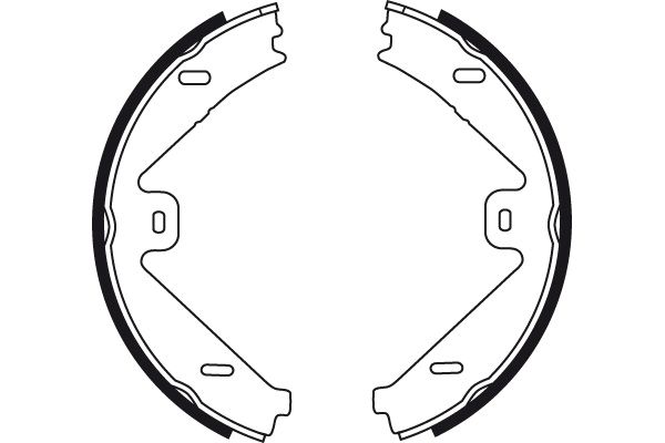 Комплект гальмівних колодок, стоянкове гальмо, Trw GS8755