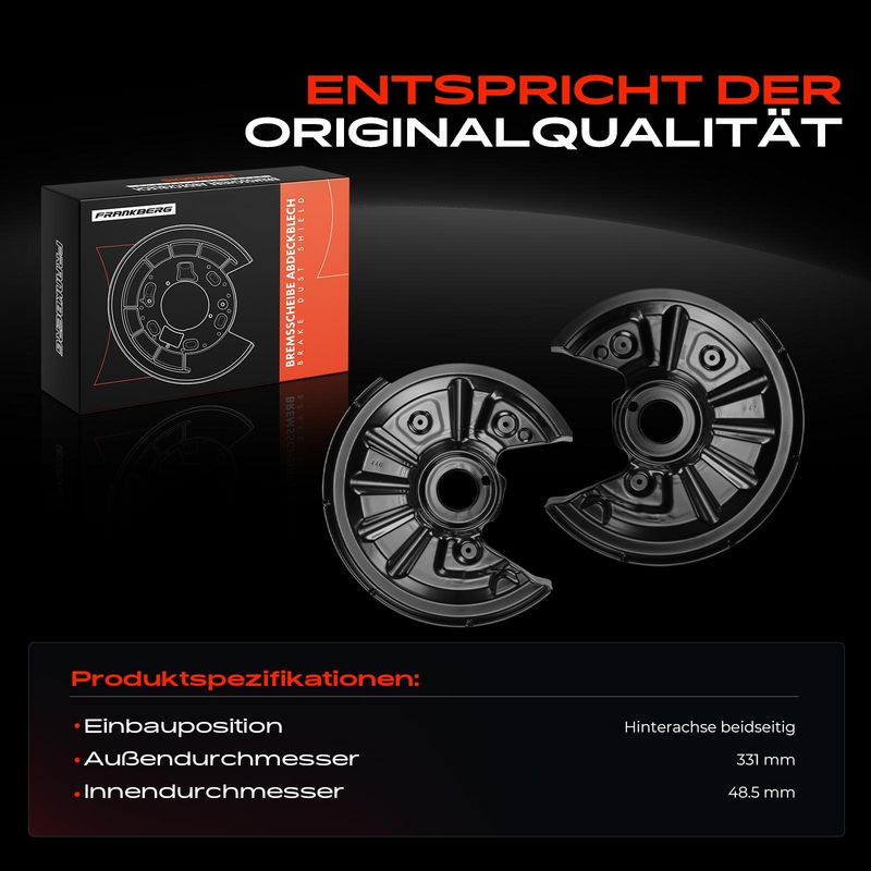 Frankberg 5481FB0032643 Splash Guard, brake disc