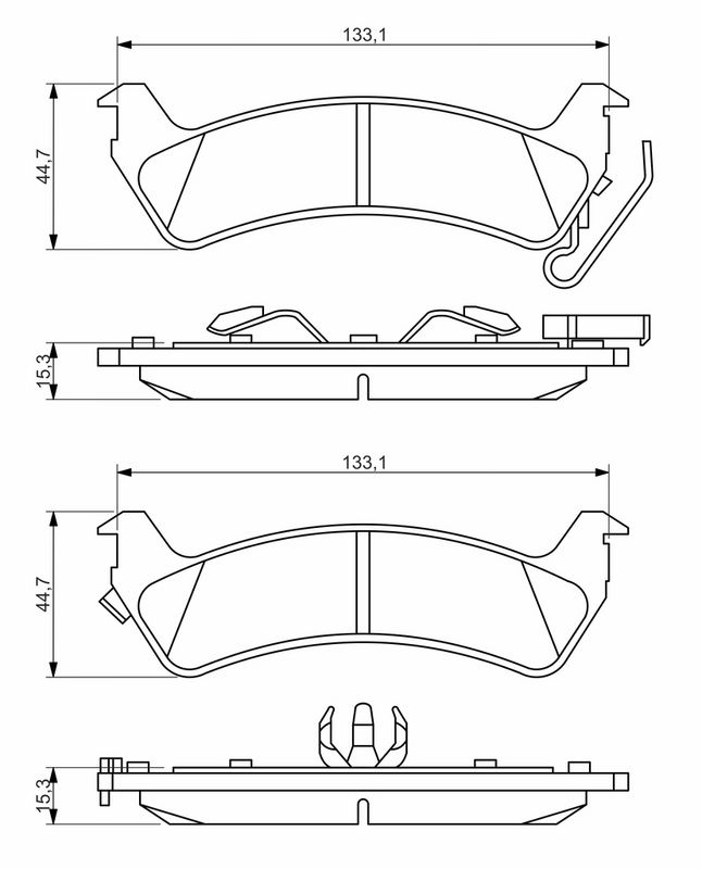 BOSCH Plaquettes de frein à disque 0 986 494 348