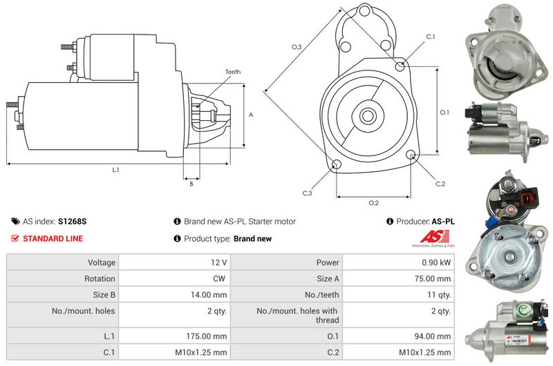 AS-PL S1268S Starter