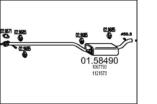 Проміжний глушник, Mts 01.58490