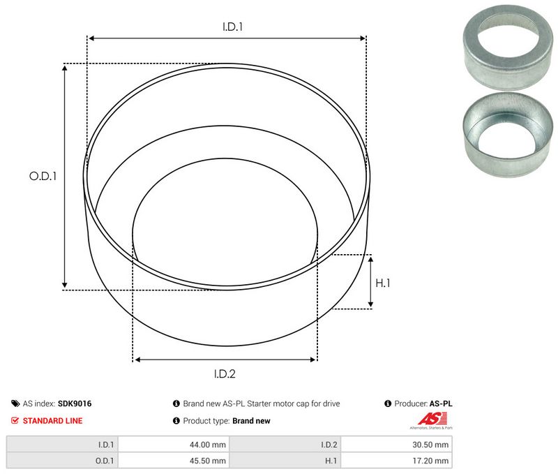 AS-PL SDK9016 Repair Kit, starter