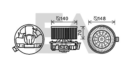 EACLIMA 42A18001 - Electric Motor, interior blower