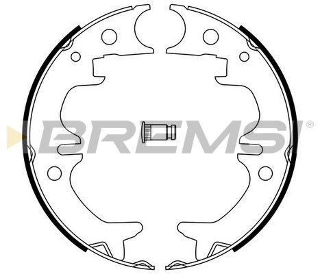 Комплект гальмівних колодок, стоянкове гальмо, Bremsi GF0968