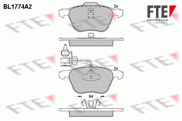 FTE fékbetétkészlet, tárcsafék 9010344