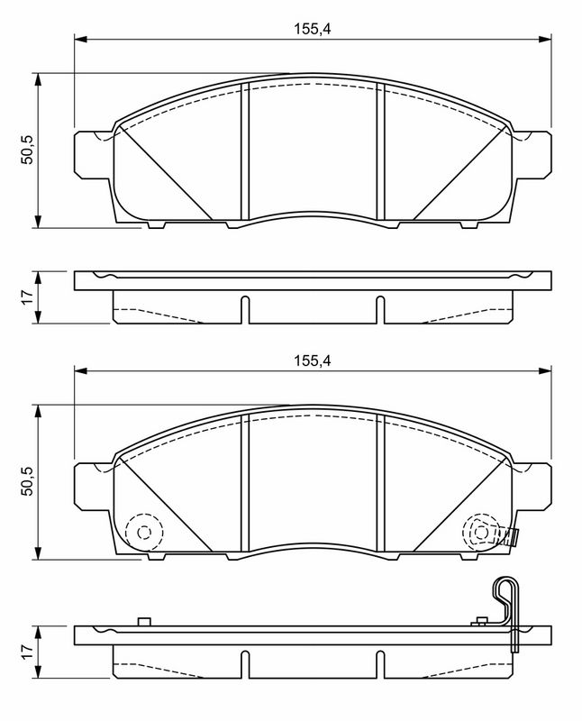 BOSCH 0986494673 Brake Pad Set, disc brake