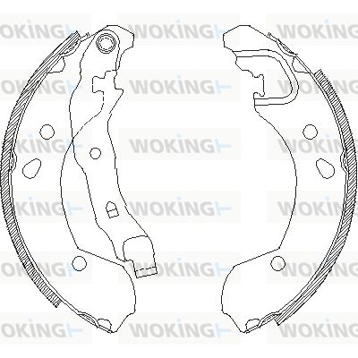 Комплект гальмівних колодок, Woking Z416800