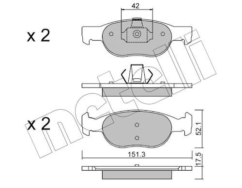 Plaquettes+de+frein+à+disque METELLI 22-0079-1