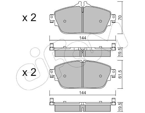 Set placute frana,frana disc 822-1017-0 CIFAM