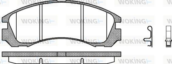 Комплект гальмівних накладок, дискове гальмо, Woking P254332