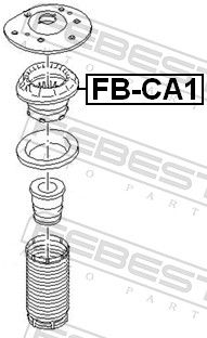 FEBEST FB-CA1 Rolling Bearing, suspension strut support mount