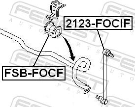 FEBEST 2123-FOCIF Link/Coupling Rod, stabiliser bar