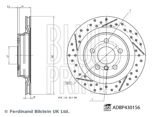 BLUE PRINT ADBP430156 Brake Disc