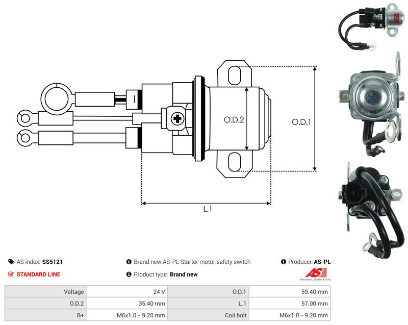 Magnetlülitus, starter, AS-PL SS5121
