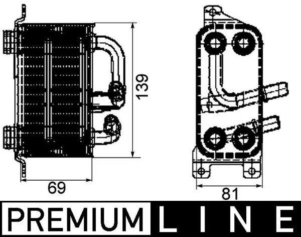 MAHLE Olajhűtő, motorolaj CLC 66 000P