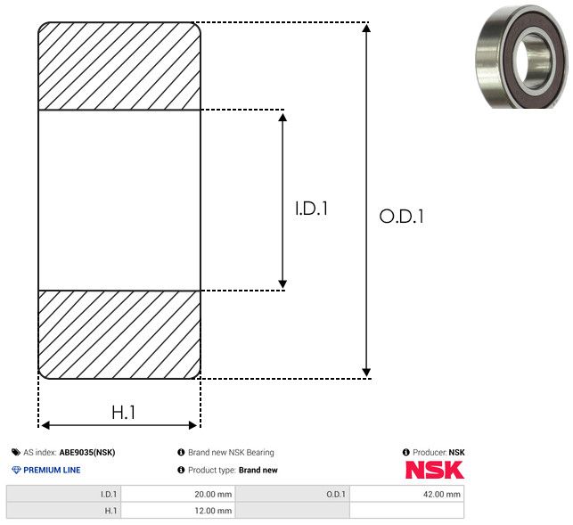 AS-PL ABE9035(NSK) Bearing
