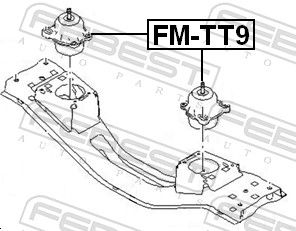 Опора, двигун, Febest FMTT9