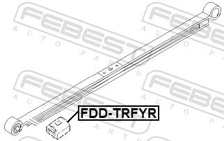 Упор листової ресори, додаткова ресора, Febest FDD-TRFYR