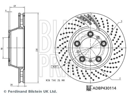 BLUE PRINT ADBP430114 Brake Disc