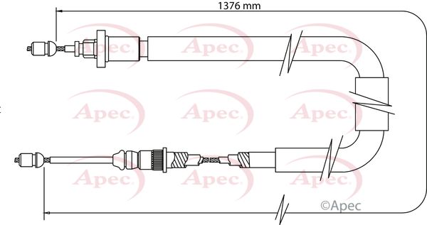 APEC Cable Pull, parking brake CAB1383