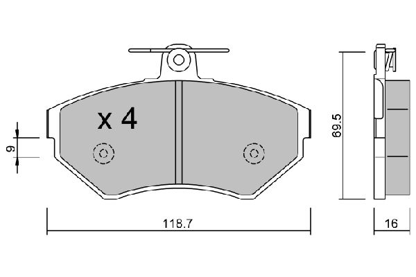 AISIN fékbetétkészlet, tárcsafék BPVW-1024