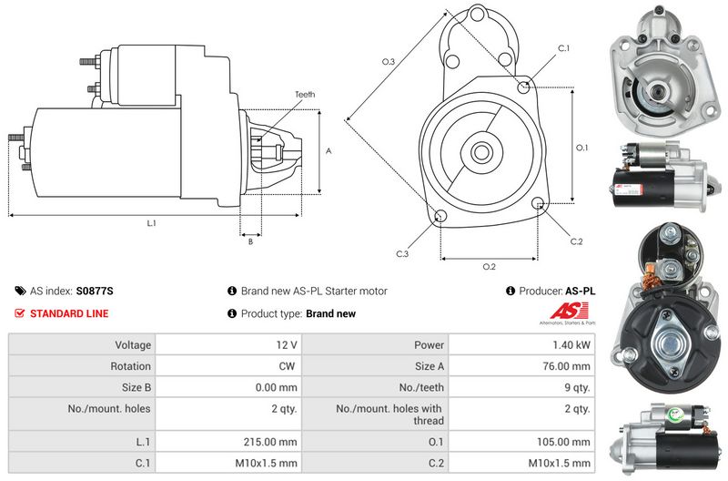 AS-PL S0877S Starter