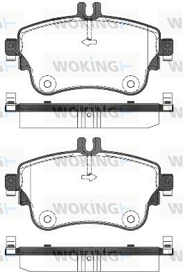 Комплект гальмівних накладок, дискове гальмо, Woking P15873.08