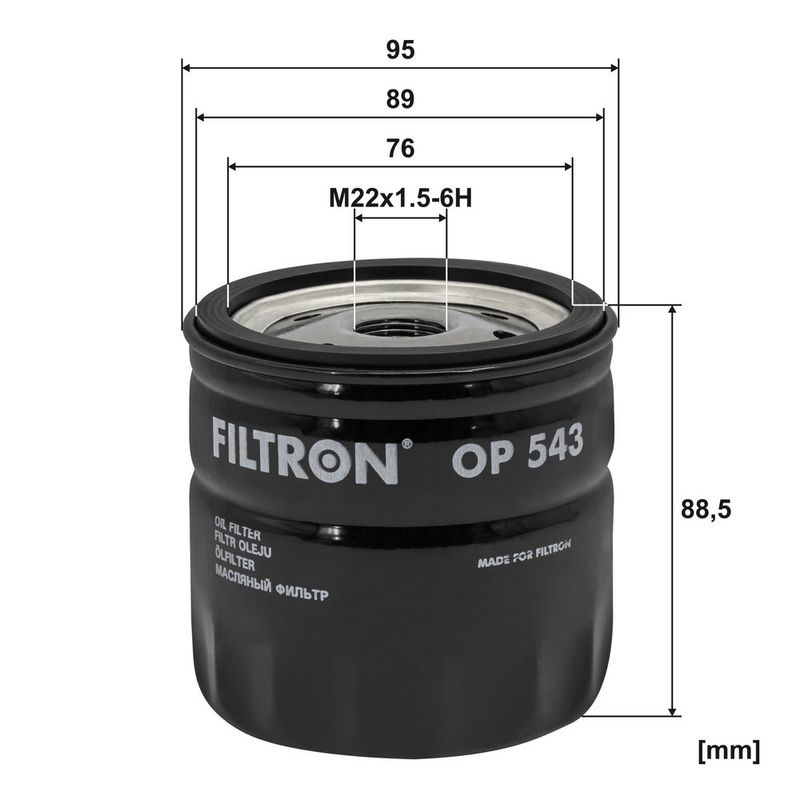 Õlifilter, FILTRON OP 543