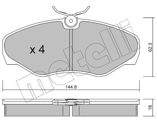 Plaquettes+de+frein+à+disque METELLI 22-0338-2