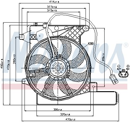 NISSENS ventilátor, motorhűtés 85203