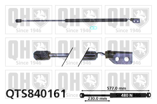 QUINTON HAZELL gázrugó, csomag-/poggyásztér QTS840161