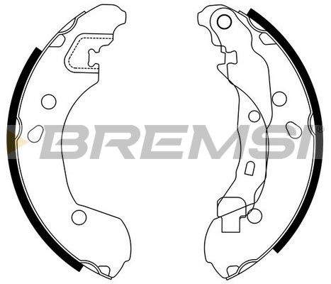 Комплект гальмівних колодок, Bremsi GF0862