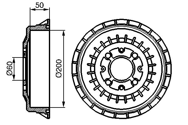 BOSCH fékdob 0 986 477 146