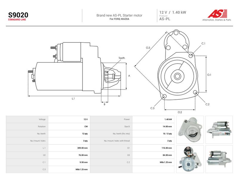 This part match OEM code: 8V21-11000-AD