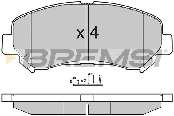 Комплект гальмівних накладок, дискове гальмо, Bremsi BP3321