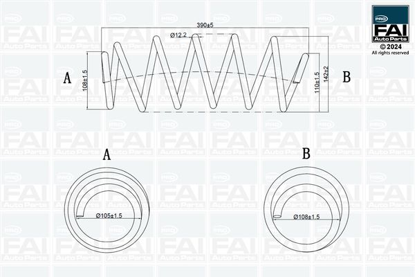 FAI Autoparts Suspension Spring FPCS127