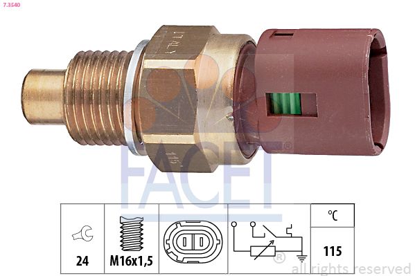 FACET érzékelő, hűtőfolyadék-hőmérséklet 7.3540