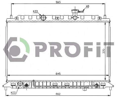 Радіатор, система охолодження двигуна, Profit 2910A6